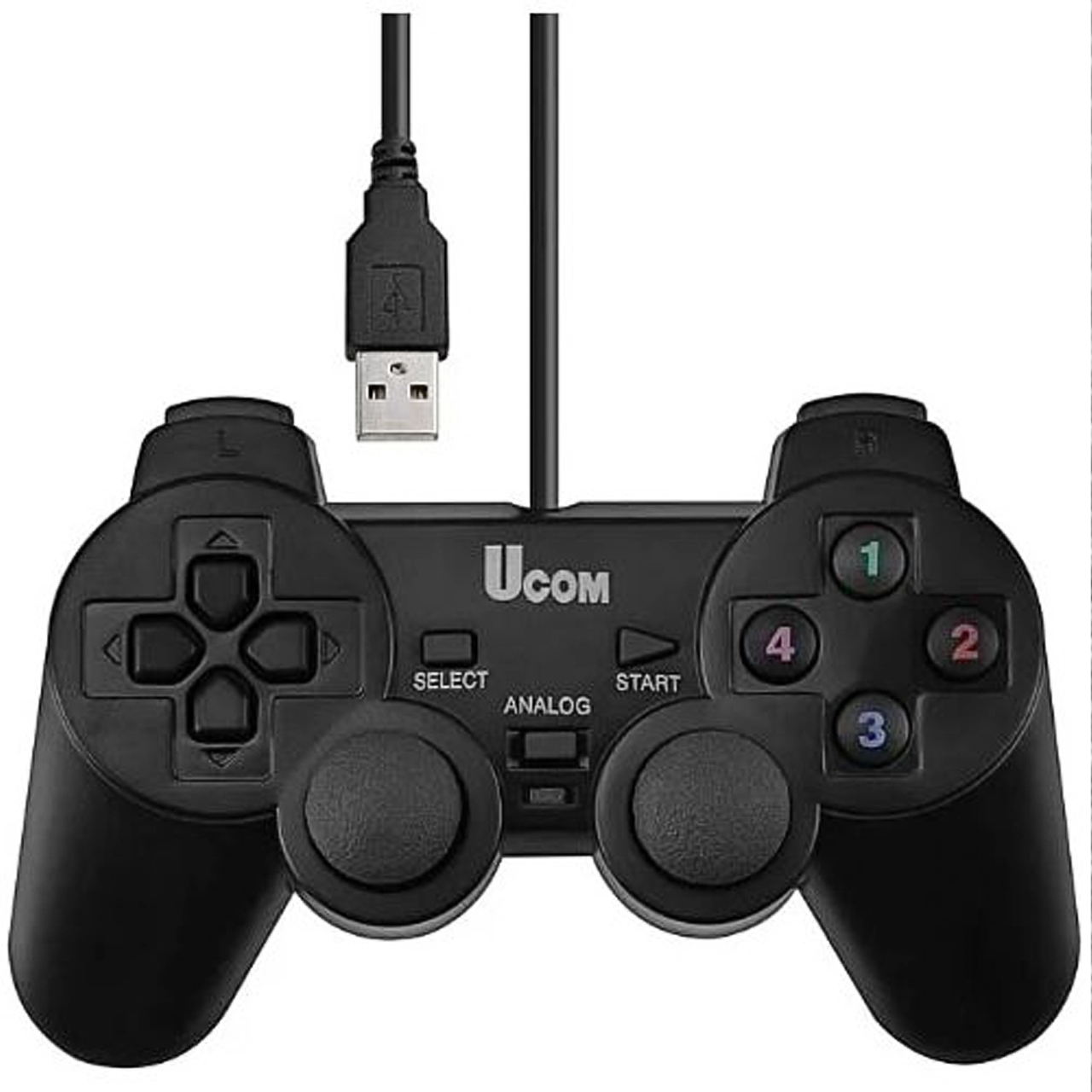 Ucom 704 Tay Cầm Chơi Game Cho Laptop PC Cổng USB Có Rung Joystick