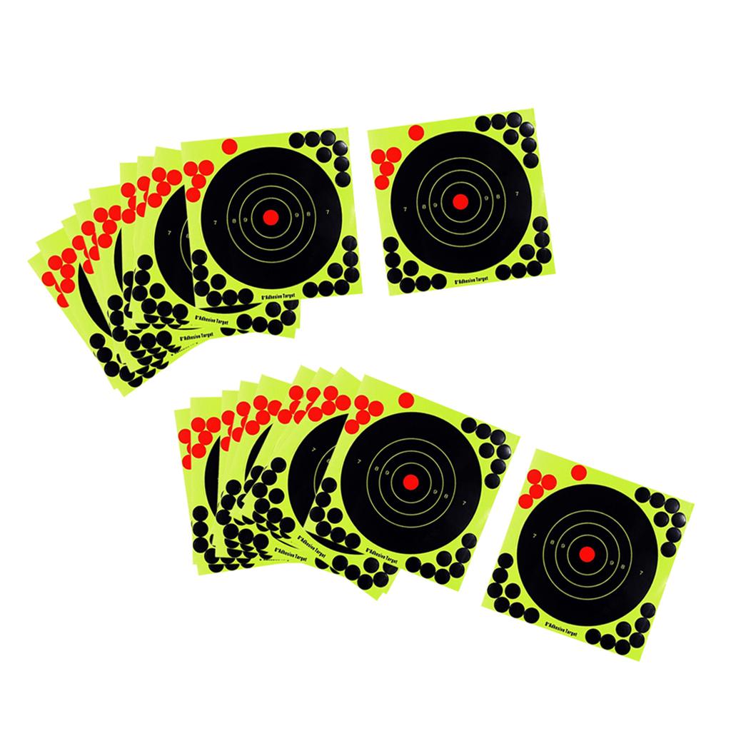20 Pcs Splatter Reactive Self Adhesive Shooting Targets Gun