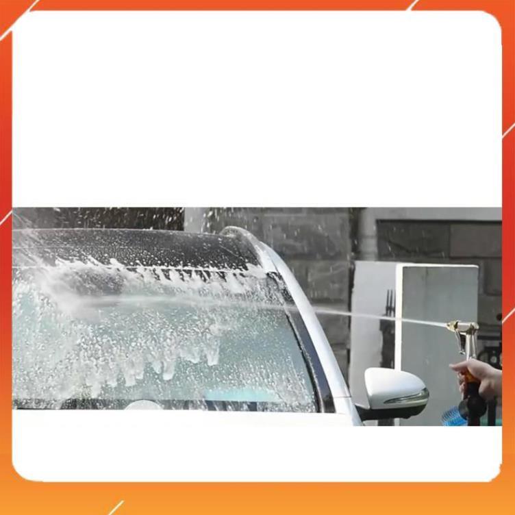 Bộ dây vòi xịt nước rửa xe,tưới cây , tăng áp 3 lần,loại 3m,5m 206701-2đầu đồng,cút đồng+ móc khoá
