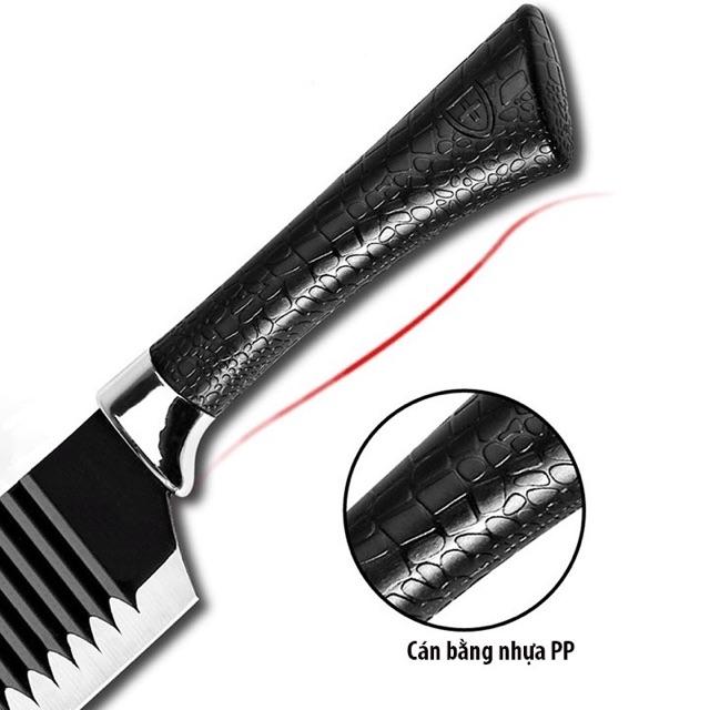 Dao Thái Nhật Lưỡi Gợn Sóng Bằng Thép Không Gỉ Cao Cấp Loại 1