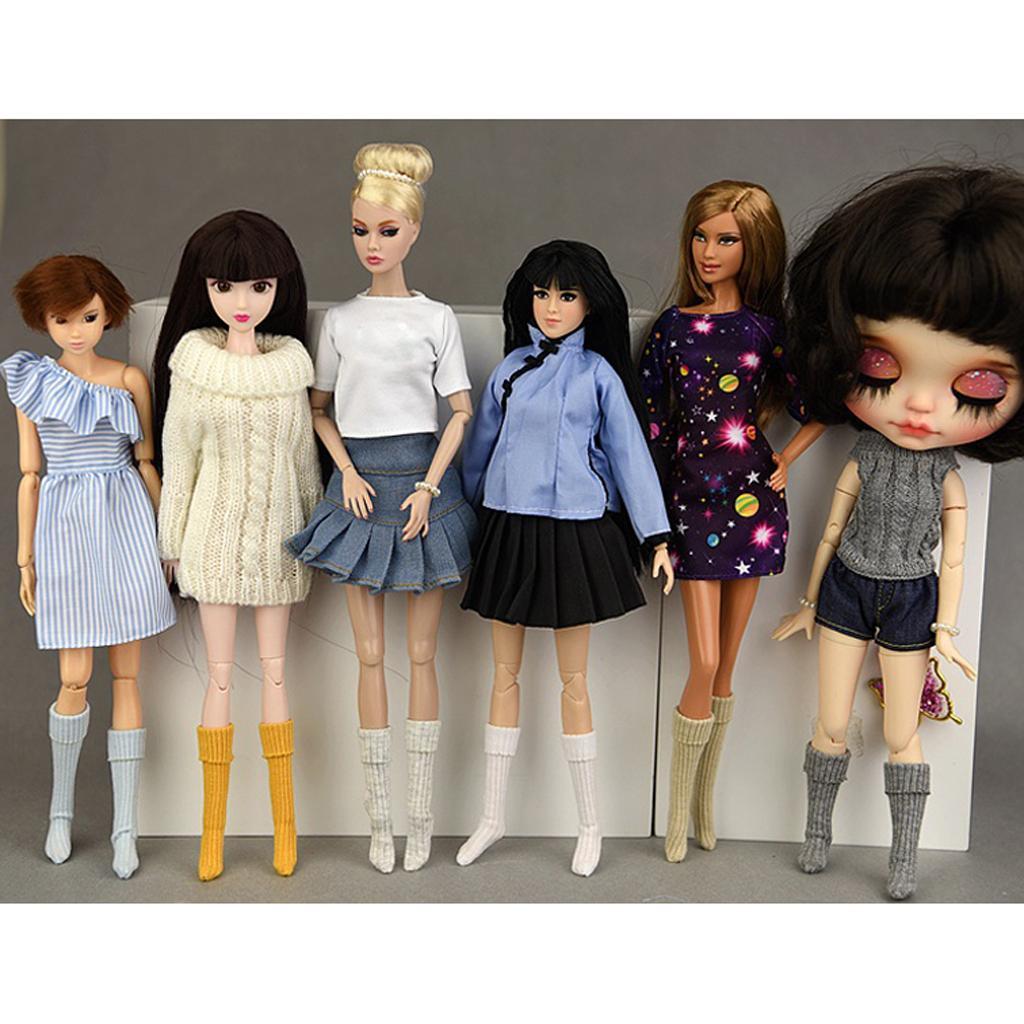 4x  High Socks Casual Knitted Stocking /6  Dolls Outfits