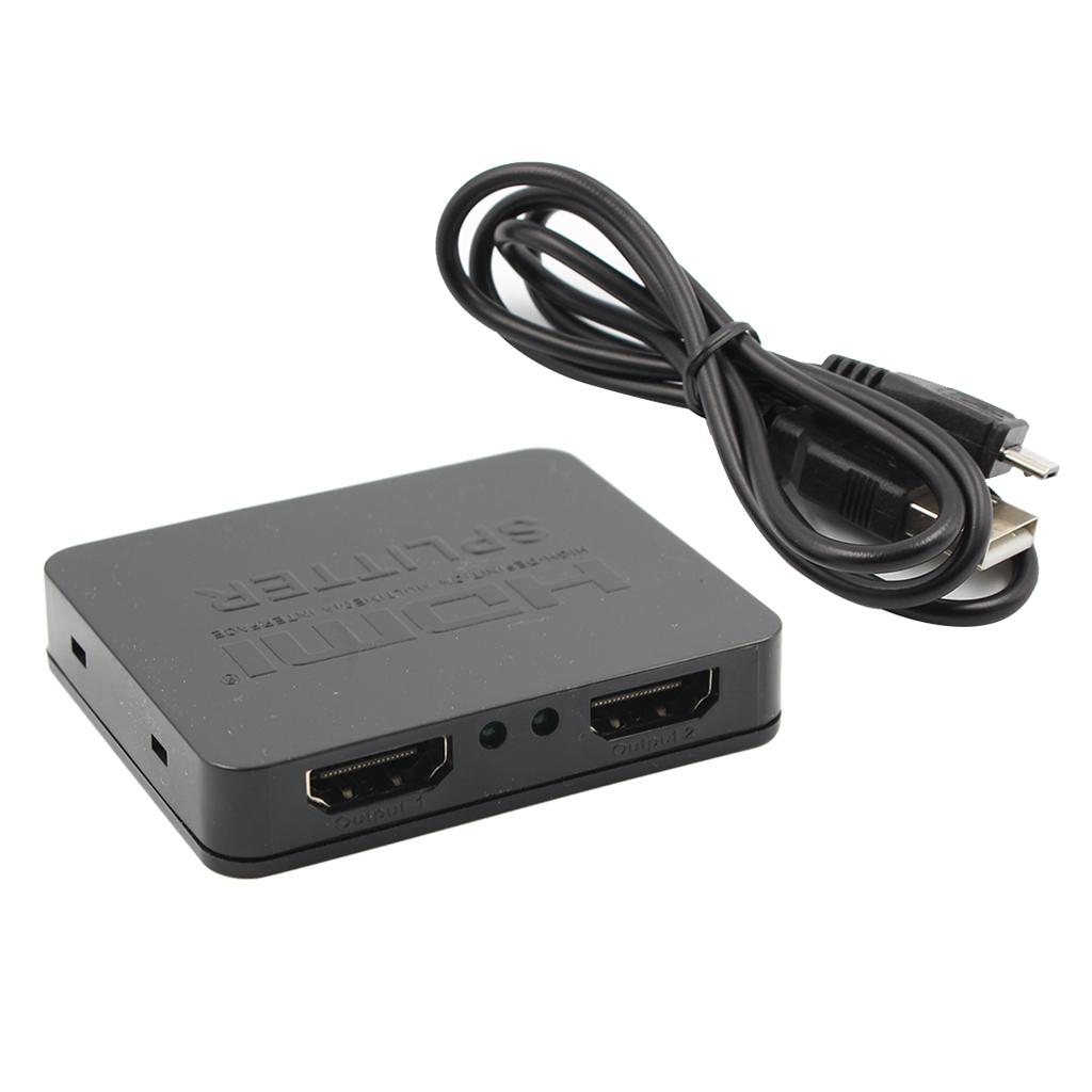 1 to 2 HDMI Splitter 1 in 2 Out 4K 3D  Full HD for Dual Monitors HDTV Xbox