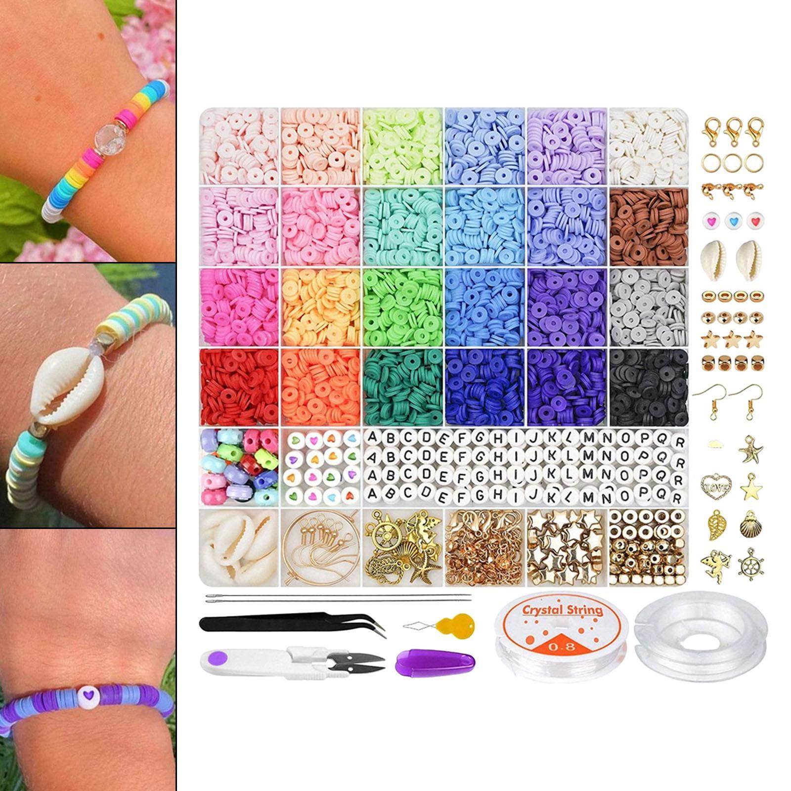 Polymer Clay beads  Disc Beads Letter Beads Spacer Beads for Craft Findings Earring Bracelets Necklace