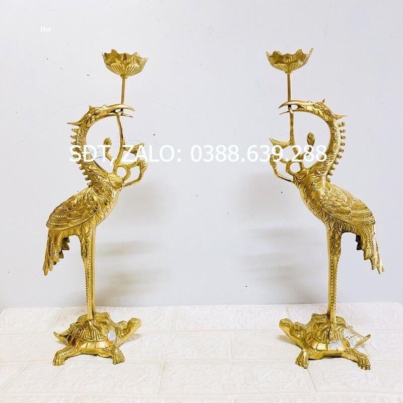 ĐÔI HẠC ĐỒNG CAO 42 CM NẶNG 3 KG CHẤT LIỆU BẰNG ĐỒNG