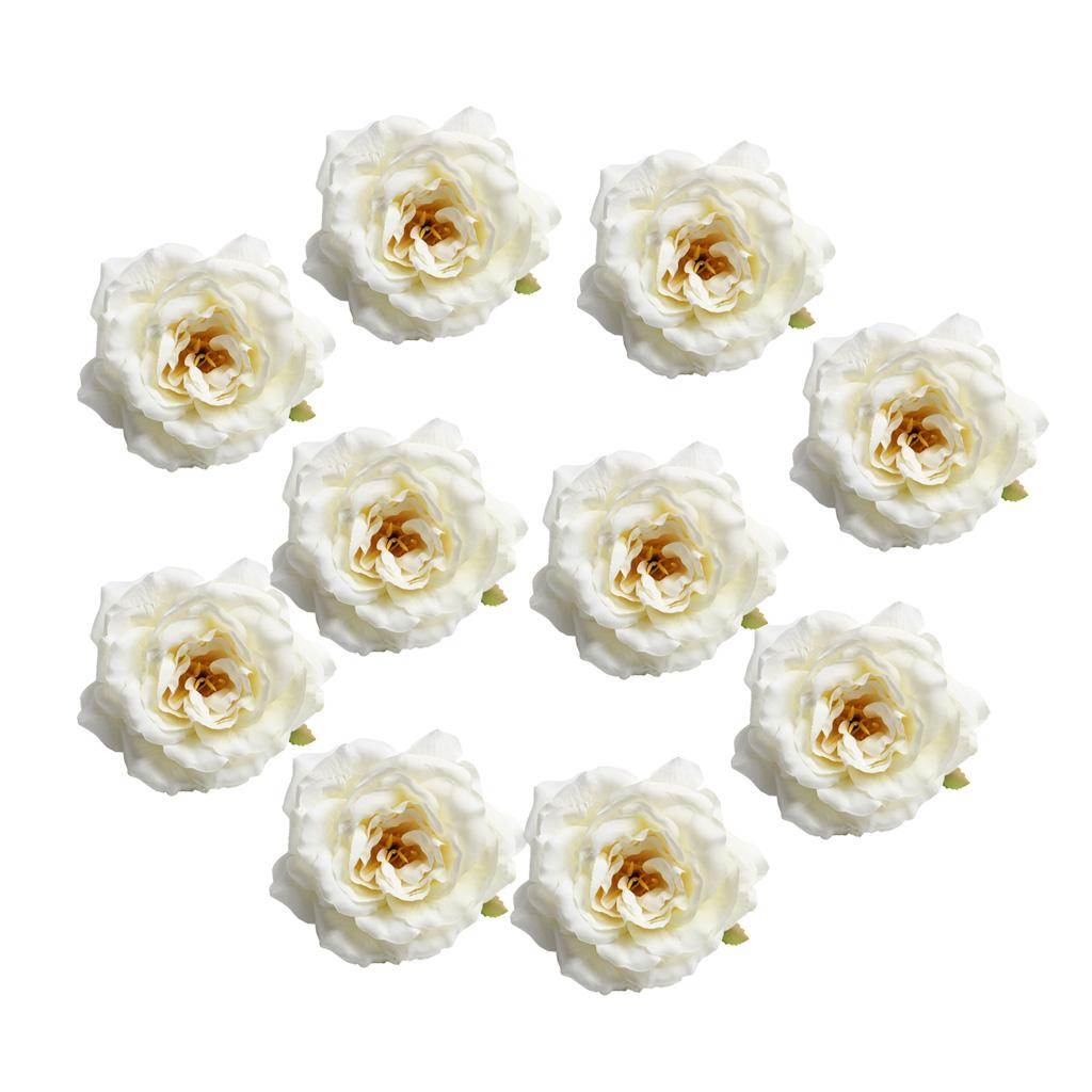 10 Pieces Artificial Peony Silk Flower Head DIY Accessories