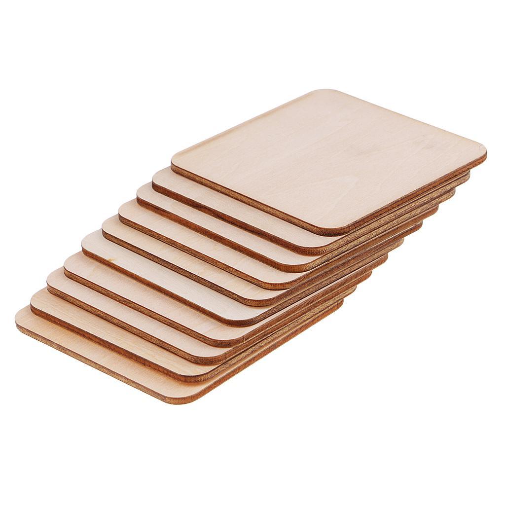 20Pcs Unfinished Wood Tags Wooden Blank Plaque DIY Pyrography Modeling 80mm