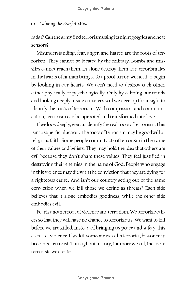 Calming The Fearful Mind: A Zen Response To Terrorism