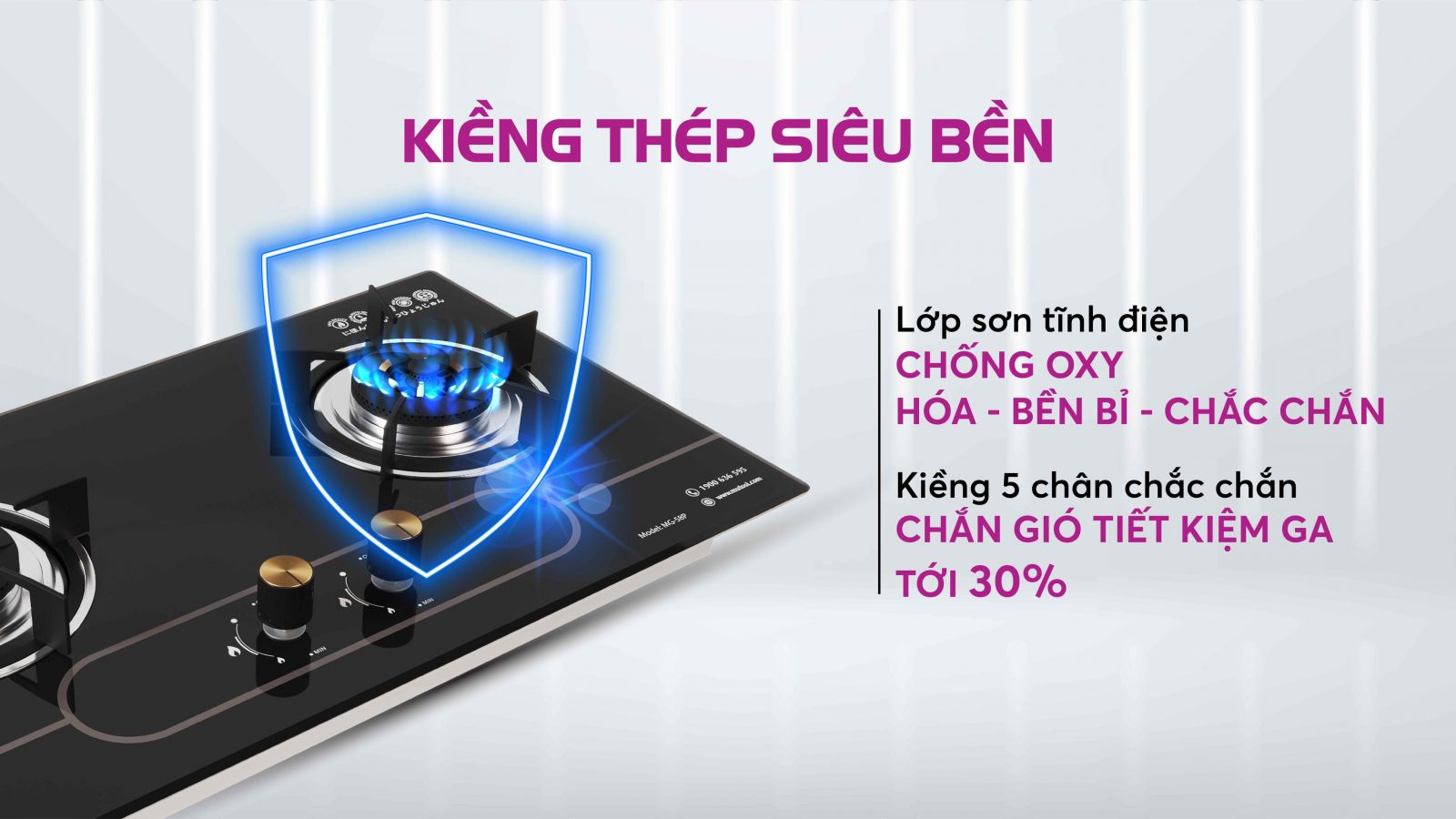 Bếp ga âm pin Mutosi MG-58P-Công nghệ nhật bản - Hàng chính hãng