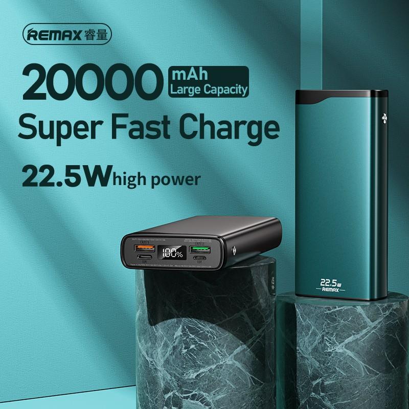 Pin sạc dự phòng Remax RPP-129 20000mAh sạc nhanh QC3.0 max 22.5W, Type-C PD 18W - Hàng Chính Hãng