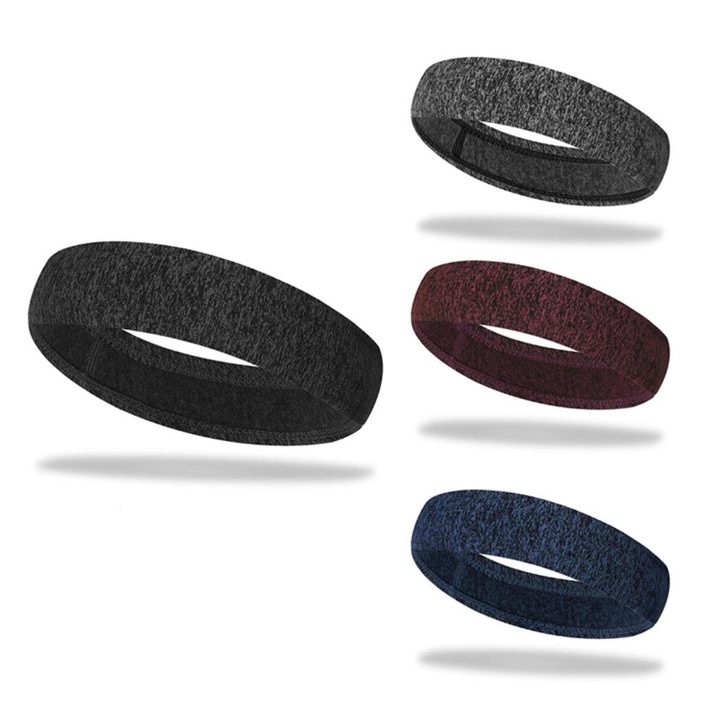 Men Women Sports Headband Gym Tennis Basketball Sweatband Hairband Black