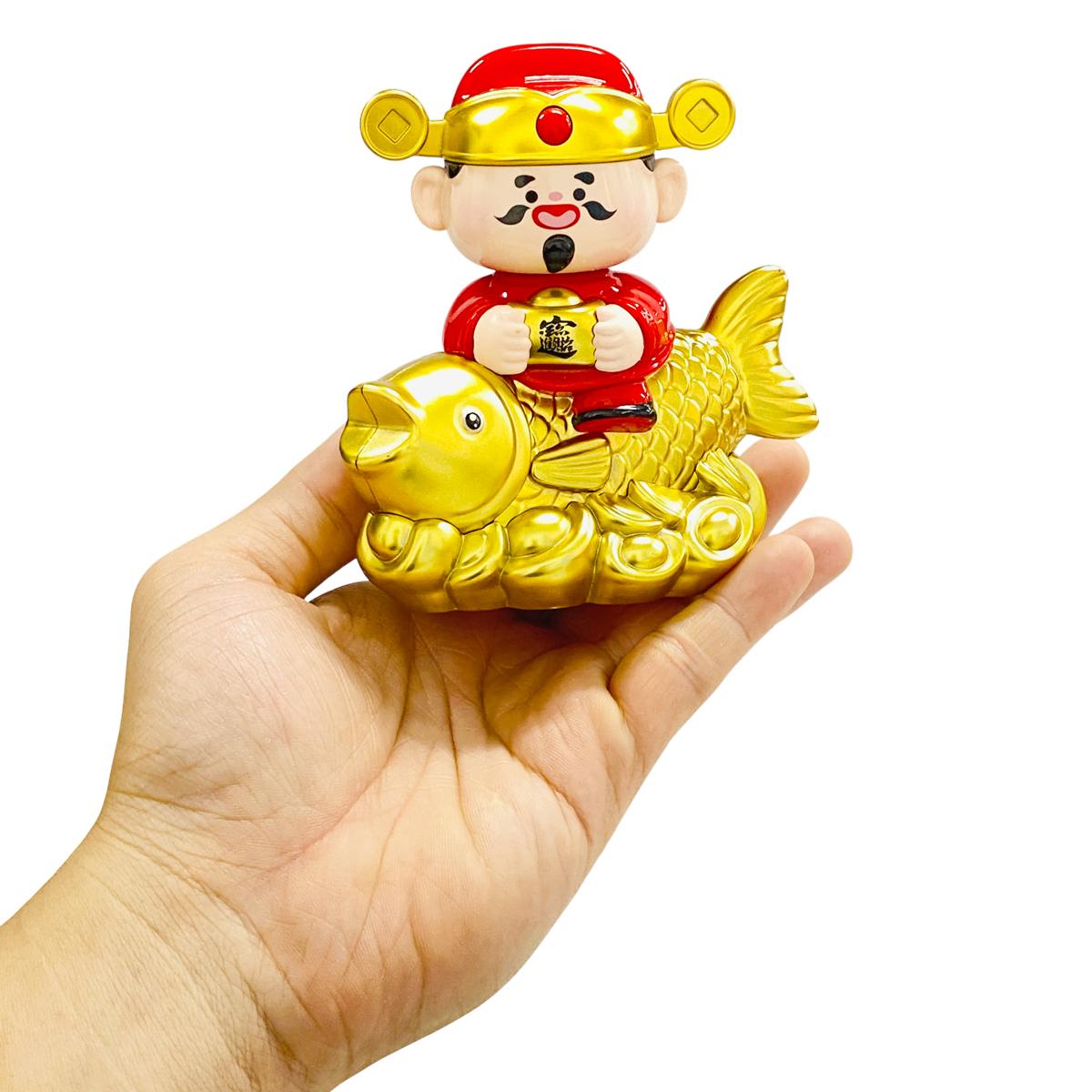 Tượng Thần Tài Cá Lắc - Trang Trí Tết - 8806 - Cá Vàng