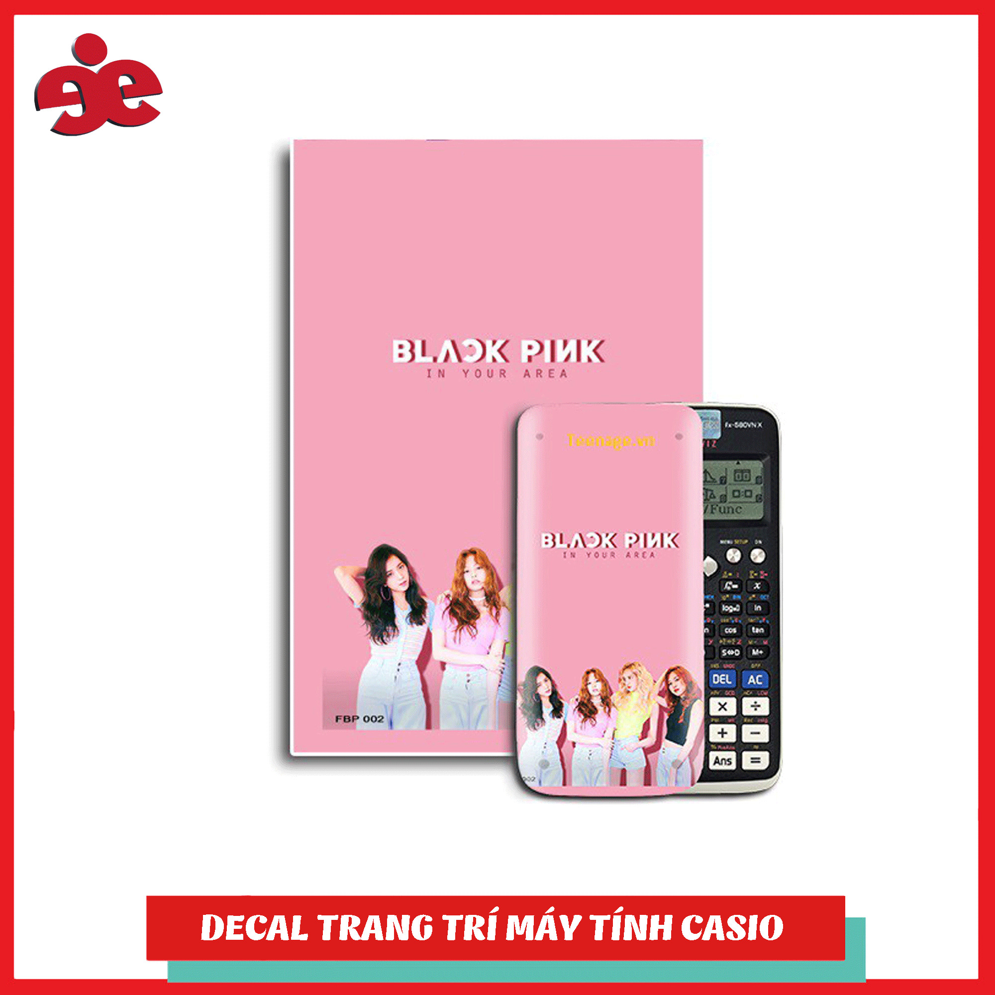 DECAL TRANG TRÍ DÀNH CHO MÁY TÍNH CASIO/ VINACAL FAN BLACKPINK