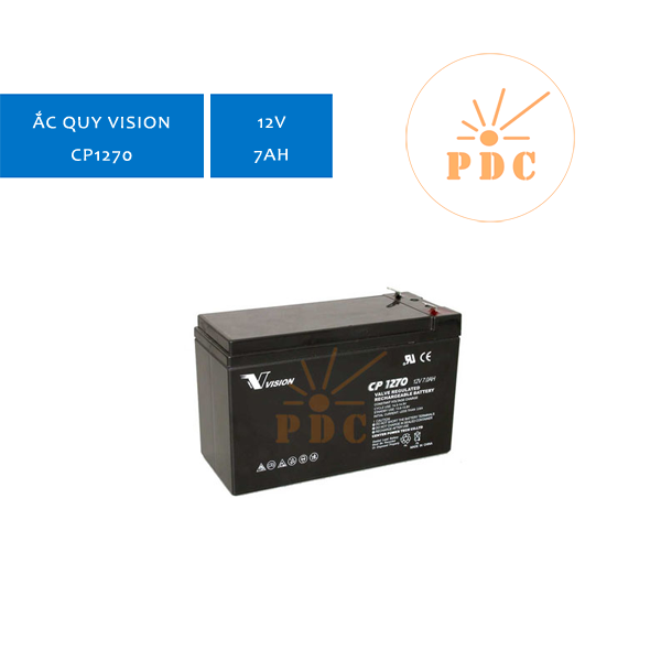 Ắc quy Vision CP1270 12V 7Ah - (PDC-TECH)