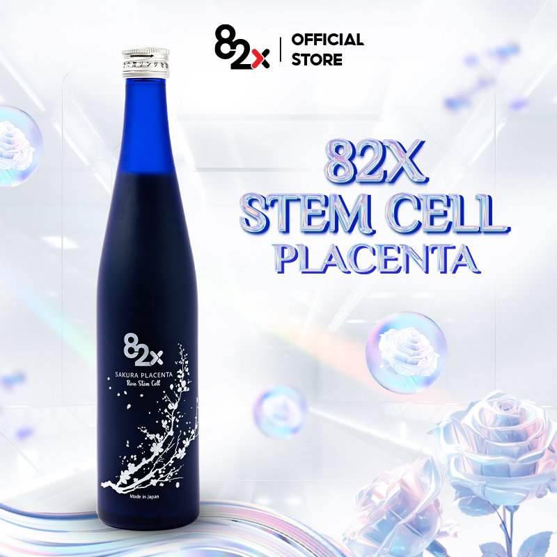 Nước Uống 82X STEM CELL PLACENTA Hàm Lượng 450.000mg Placenta, Tế Bào Gốc Hoa Hồng Damask