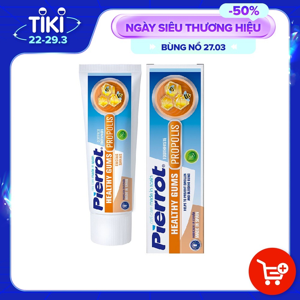 [ Mua 2 tặng 1 bàn chải ] Kem đánh răng chắc khỏe nướu PIERROT 75ml