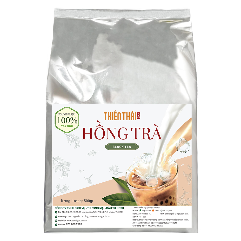 Hồng Trà - Gói 500gr - 100% trà tươi, tốt sức khỏe, chống lão hóa, giảm cân, làm nguyên liệu trà sữa trân châu đường đen, trà sữa tự pha, trà chanh, hồng trà trân châu