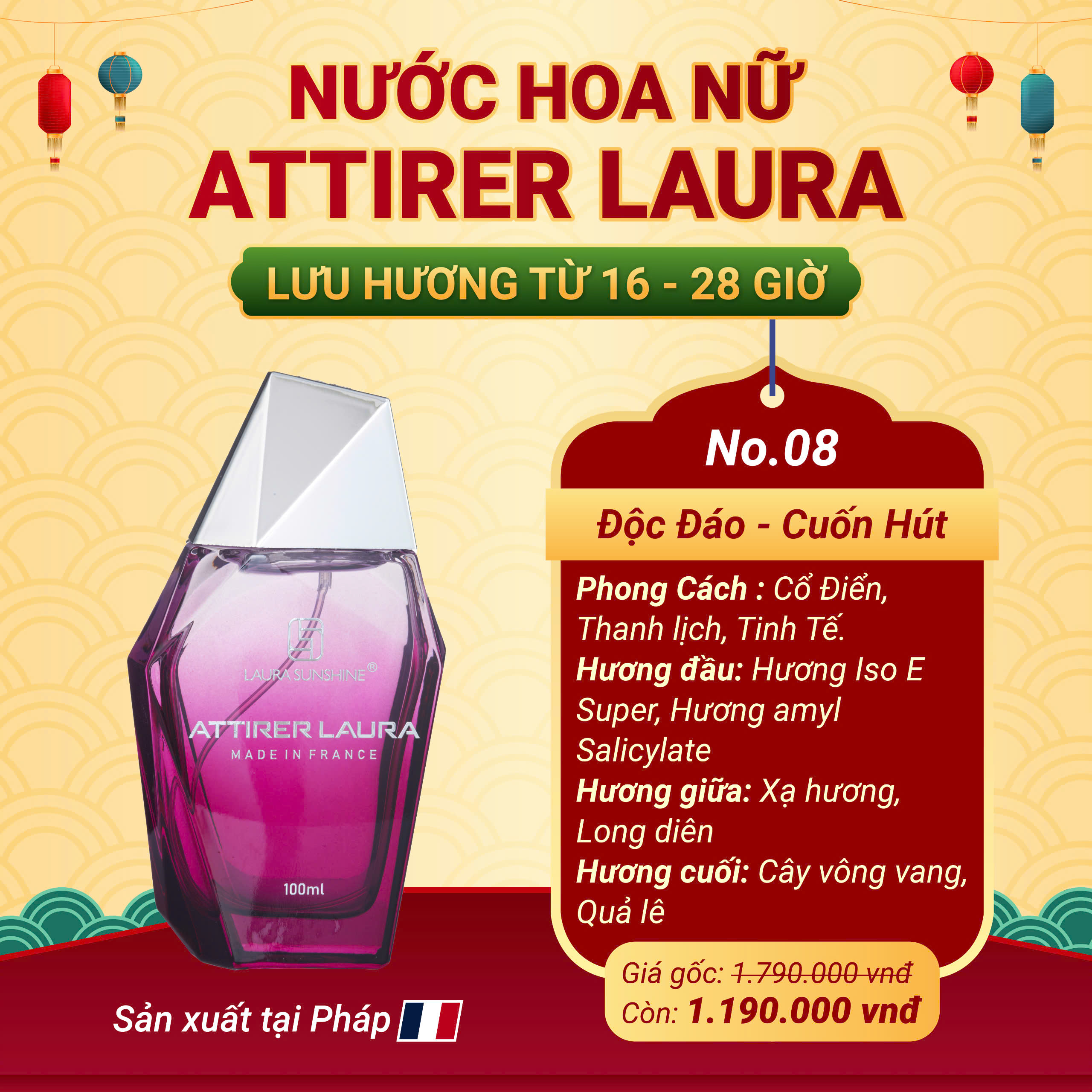 [Tặng Quà - Trợ giá 600K] Combo Nước hoa Laura Sunshine 5 MÙI HƯƠNG MỚI 100ml 2025 - Chính hãng Nhật Kim Anh