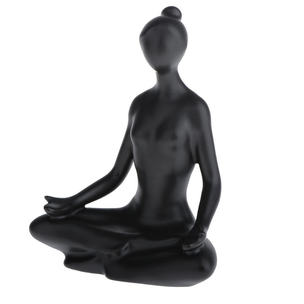 Hình ảnh Home Ceramic Yoga Girl Ornaments Sculpture Decoration Home Furnishing