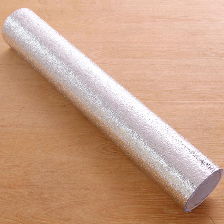 Cuộn 2m X 40cm Giấy Dán Bếp Tráng Nhôm Chống Dầu Mỡ, Trang Trí Nhà Bếp