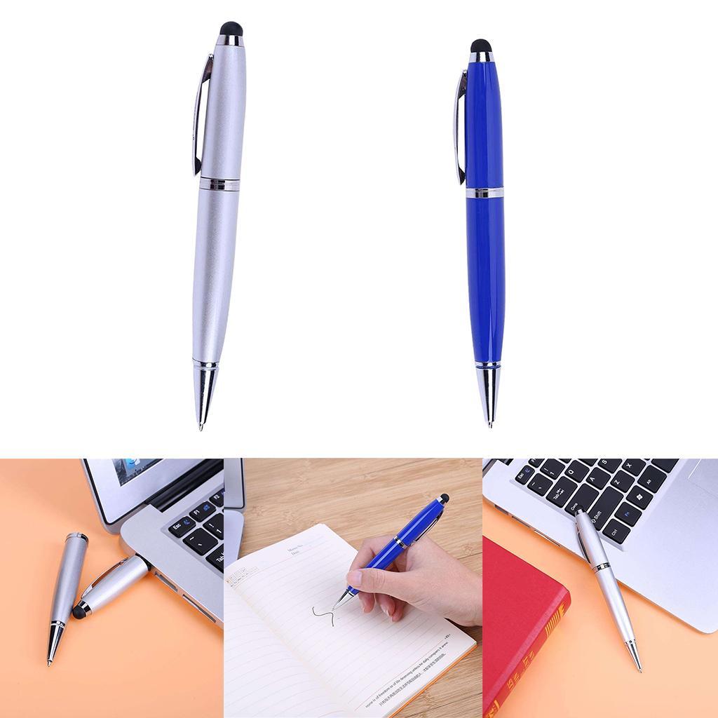 2 Pieces USB 3-in-1 Multi-functional Pen U-Disk Memory Pen 16G+8G
