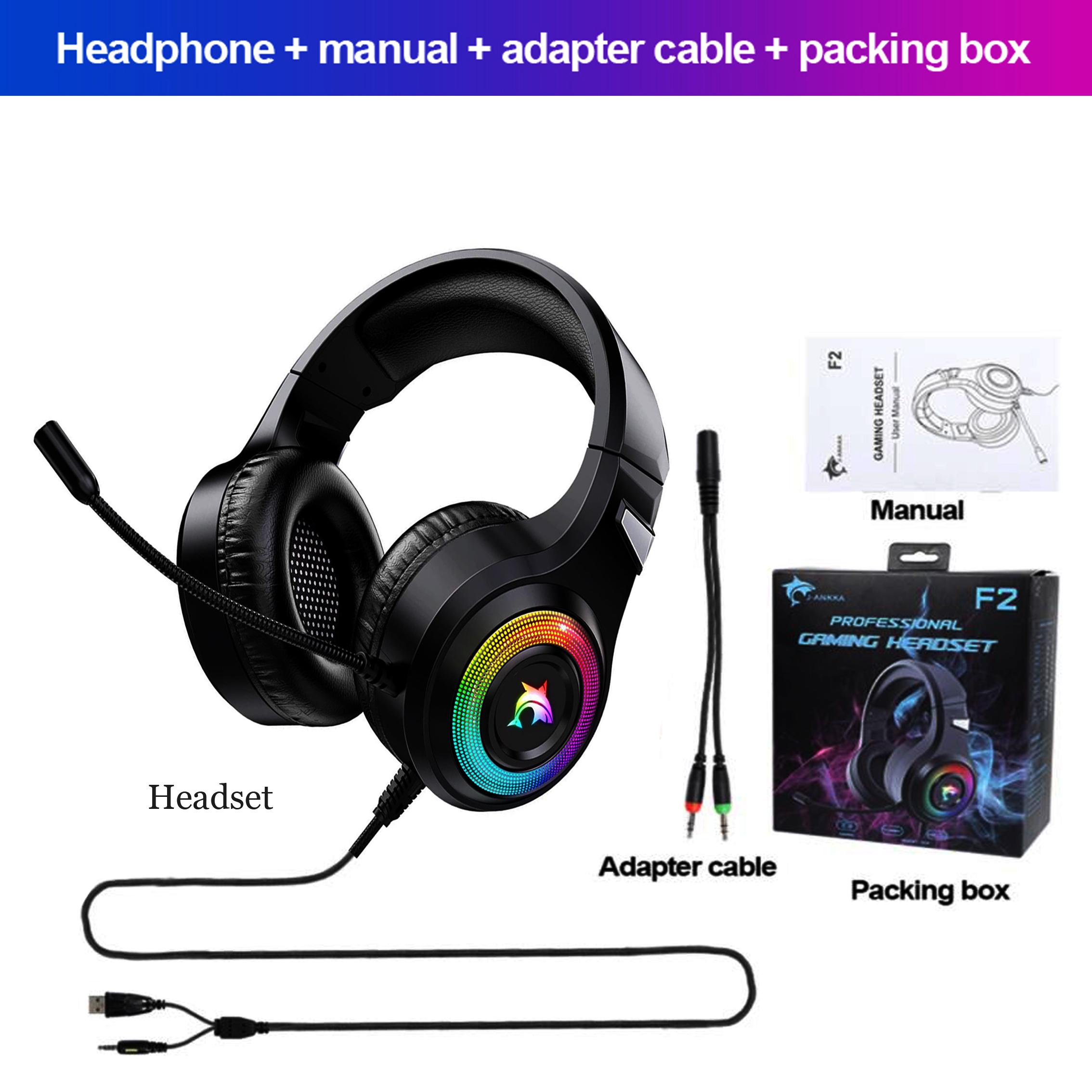 Tai Nghe Chơi Game Máy Tính Có Dây Game Thủ Audifonos PS4 Tai Nghe Có Micro Chống Ồn Stereo Tai Nghe Cho Máy Tính Xbox One