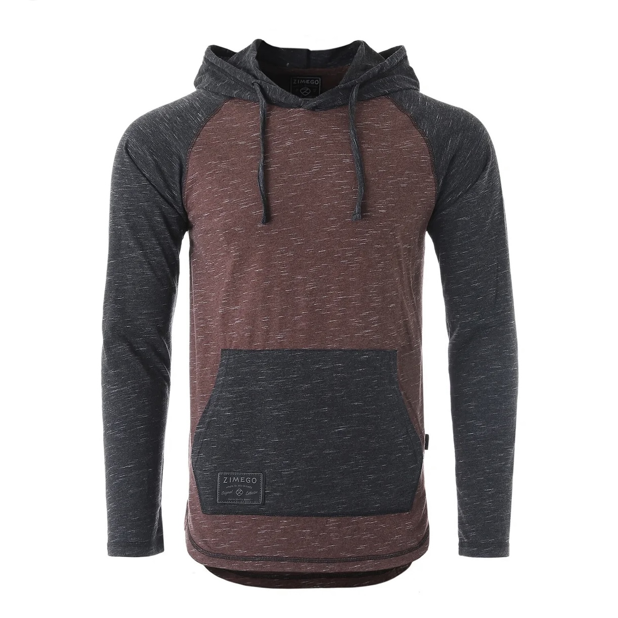 Áo HOODIE dài tay_Áo thun Hoodie Henley Raglan_Phong cách thể thao đơn giản_Hàng US chất lượng cao_ZIMEGO