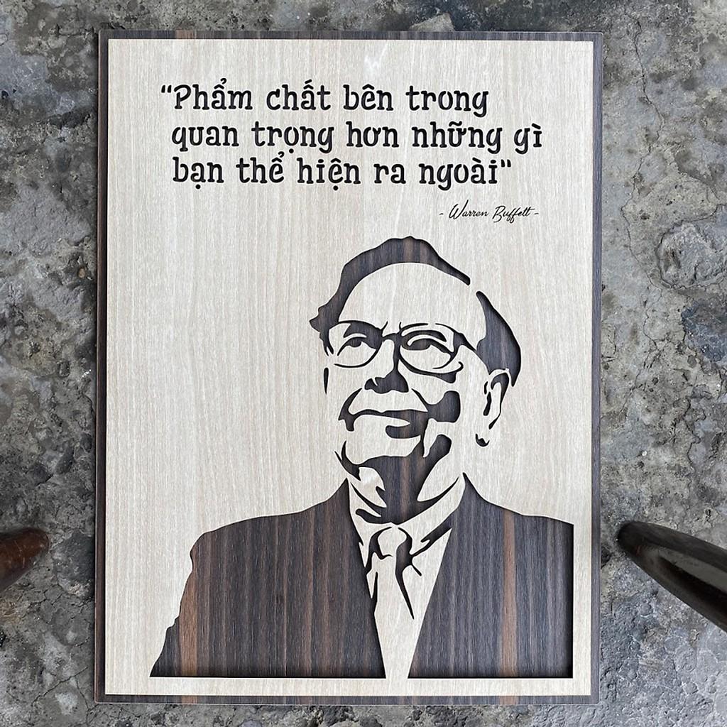 Tranh tạo động lực làm quà tặng khách hàng doanh nghiệp cao cấp TBIG045 &quot;Warren Buffett: phẩm chất bên trong quan