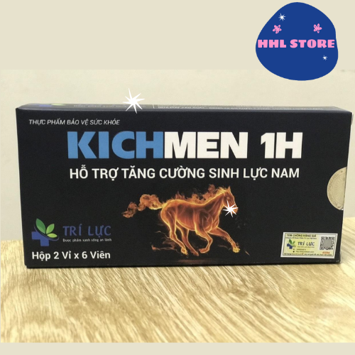 Viên Uống Kichmen 1h (Hộp 2 Vỉ ), Hỗ Trợ Tăng Cường Sinh Lý Nam Tặng kèm Vòng tay Tỳ Hưu