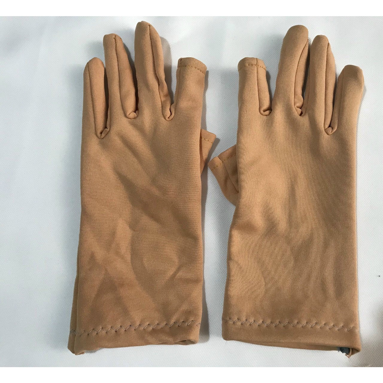 Bao tay găng tay Nữ chất liệu vải cotton hở 2 ngón chống nắng giữ ấm lái xe, sử dụng điện thoại - B02