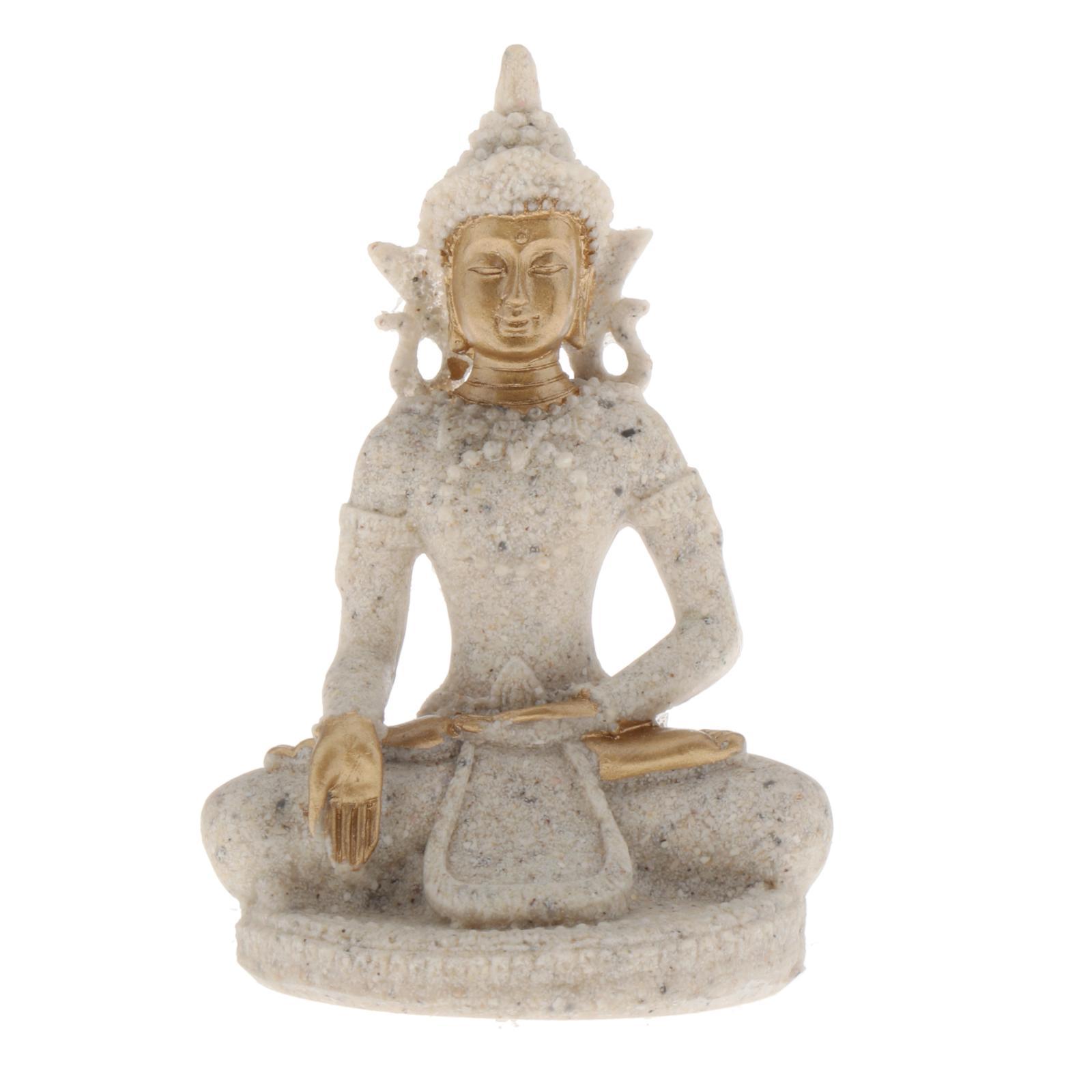 Small Meditating THAI BUDDHA Statue Figurine Home Yoga Zen Altar Decoration