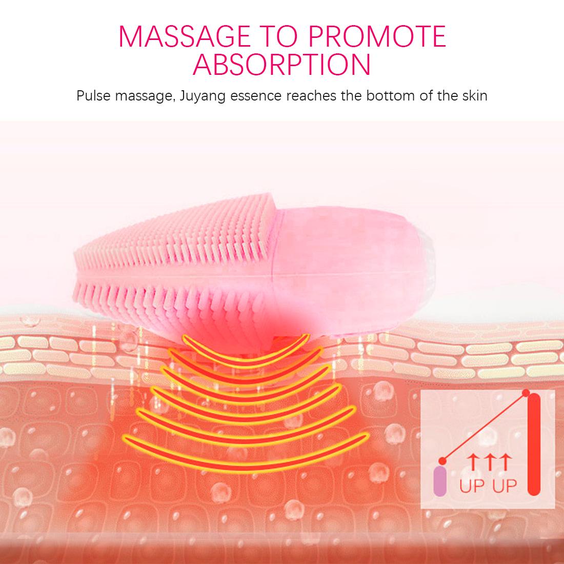 Siêu Sonic Silicone Điện Làm Sạch Da Mặt Bàn Chải Sonic Rửa Mặt Làm Sạch Da Giặt Mini Máy Mát Xa Bàn Chải Sạc