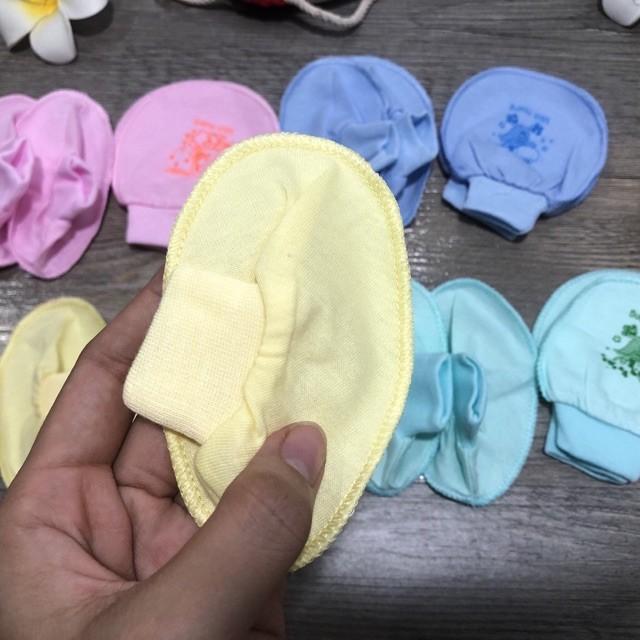 Bộ bao chân và bao tay loại chun bản to chống lằn cho bé/nhiều màu