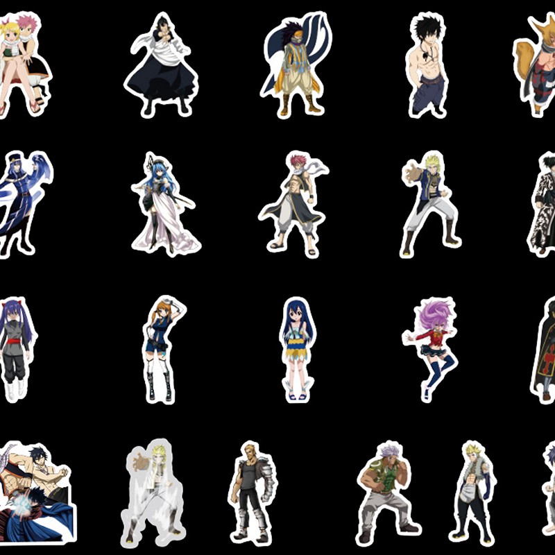 Bộ 50 miếng Sticker hình dán Fairy Tail
