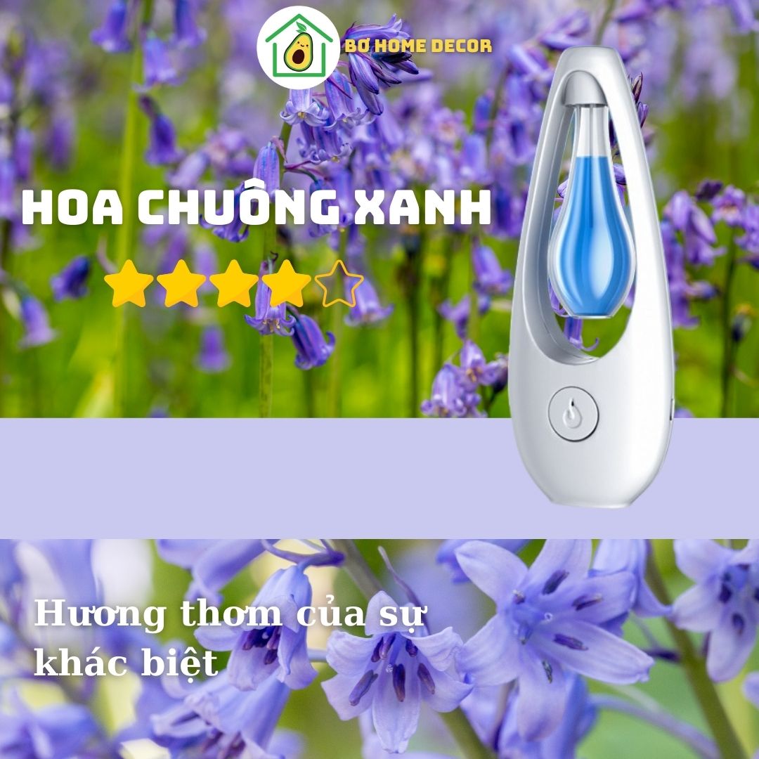 Máy xịt thơm phòng tự động JD007, máy xông tinh dầu, 6 loại tinh dầu thơm phòng, kèm pin sạc 500mAh