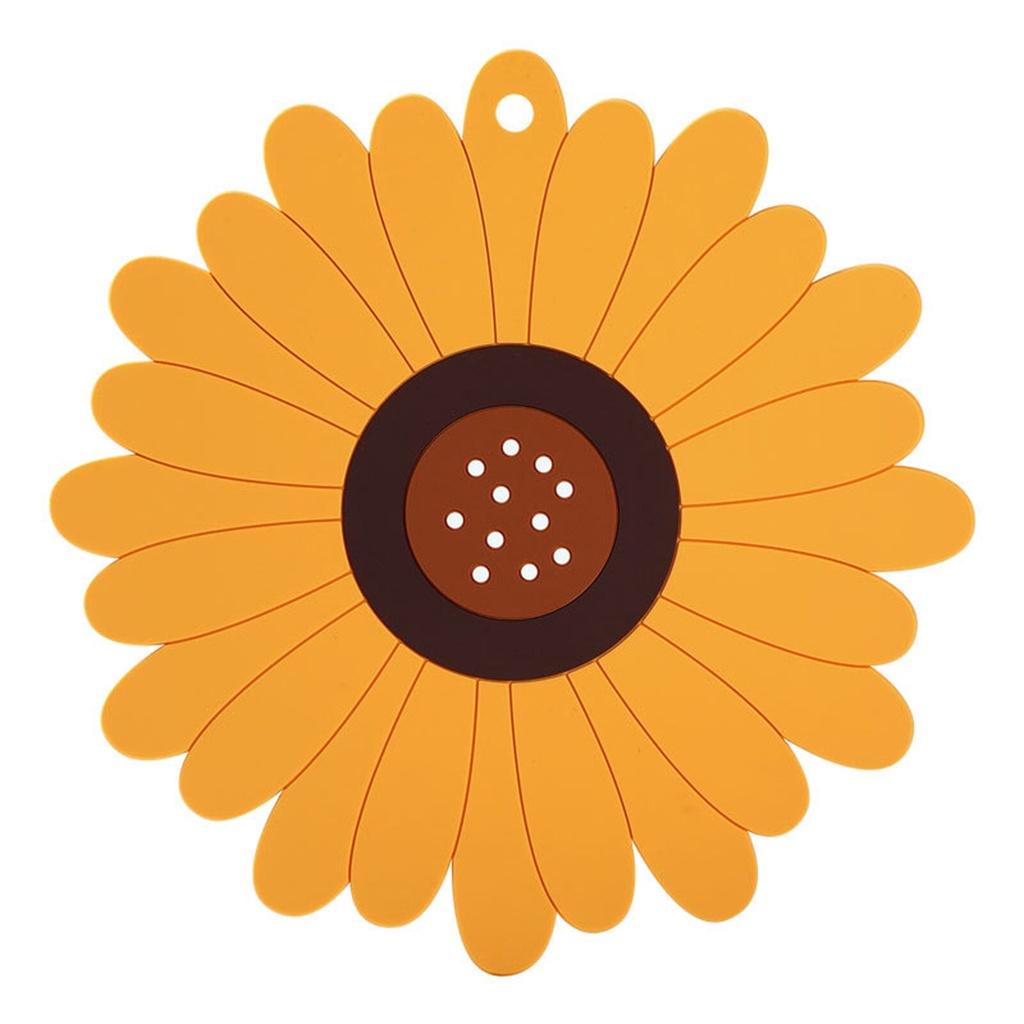 Silicone Dining Table Placemat Coaster Cup Sunflower Table Mat Cup Mat Bowl Mat Antiscalding Silicone Placemat Tableware