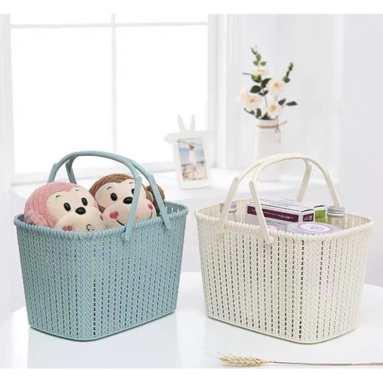 Làn đi chợ,rổ đựng quần áo,đồ nhà tắm đa năng phong cách Hàn quốc