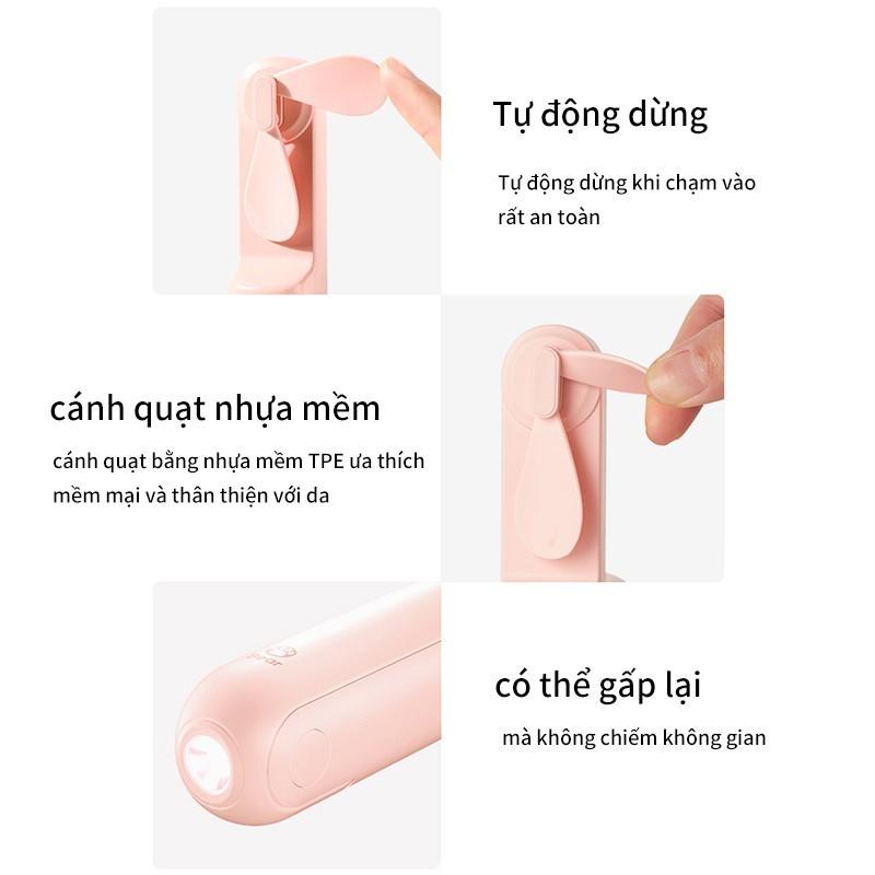 Quạt Cầm Tay 3 in 1 JISULIFE F8X Plus 4500mAh Tích Hợp Sạc Dự Phòng, Đèn Pin Siêu Sáng - Hàng Chính Hãng