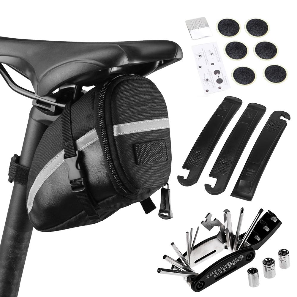 Bộ Dụng Cụ Sửa Chữa Xe Đạp đa năng 14 trong 1 gồm tuí đựng sau Yên Xe Đạp