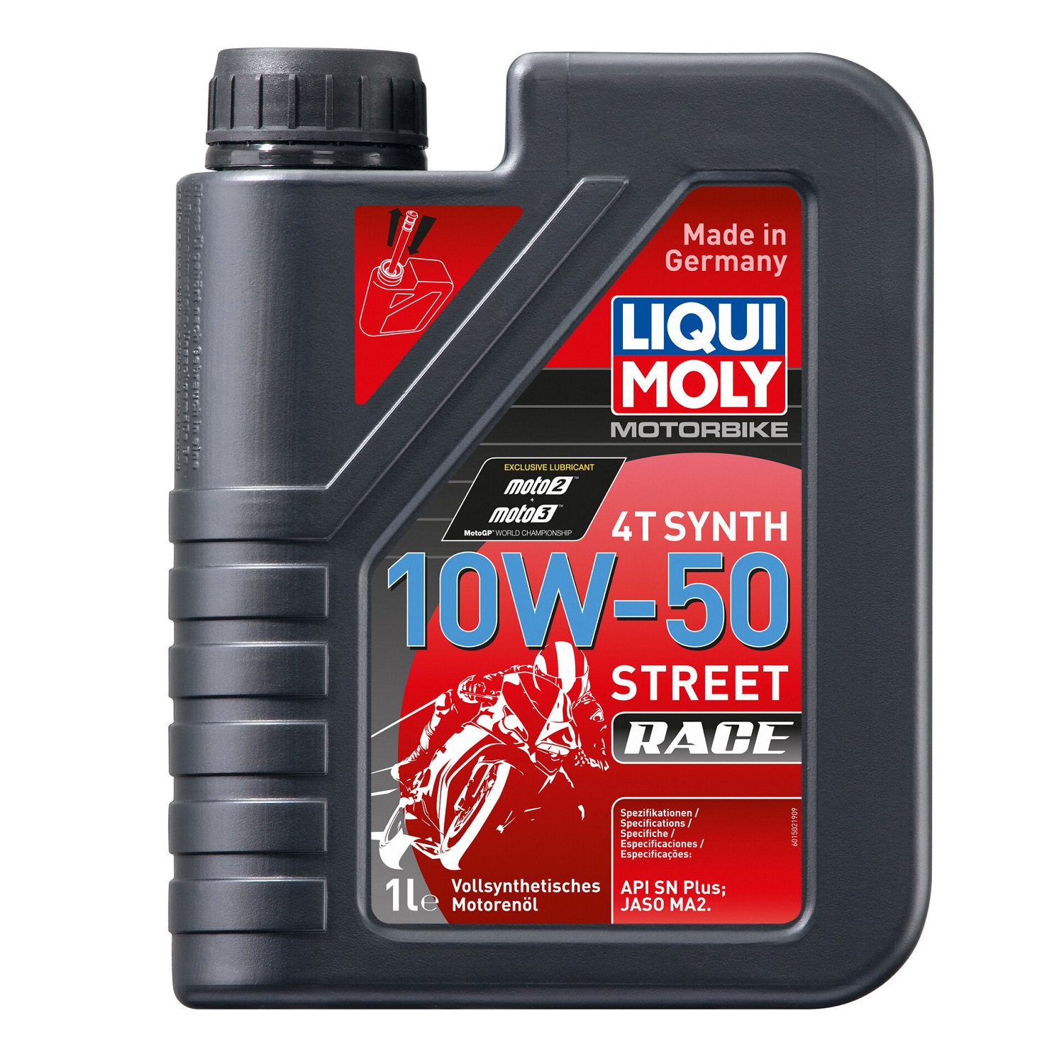 Dầu nhớt tổng hợp động cơ cho xe số, xe máy phân khối lớn, xe côn tay Liqui Moly 10W50 Race 1502 1lít - Phù hợp cho xe chạy xa, chạy phượt, leo dốc giúp máy bốc, chạy êm xe mát máy