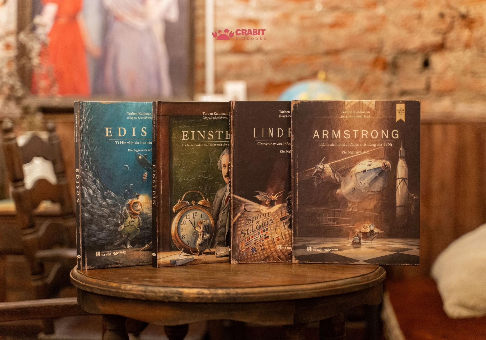 [Combo 4 cuốn bộ sách thiếu nhi] HỘI CHUỘT THIÊN TÀI (Armstrong, Lindbergh, Edison, Eistein) – Torben Kuhlmann – Kim Ngân dịch – Crabit Kidbooks
