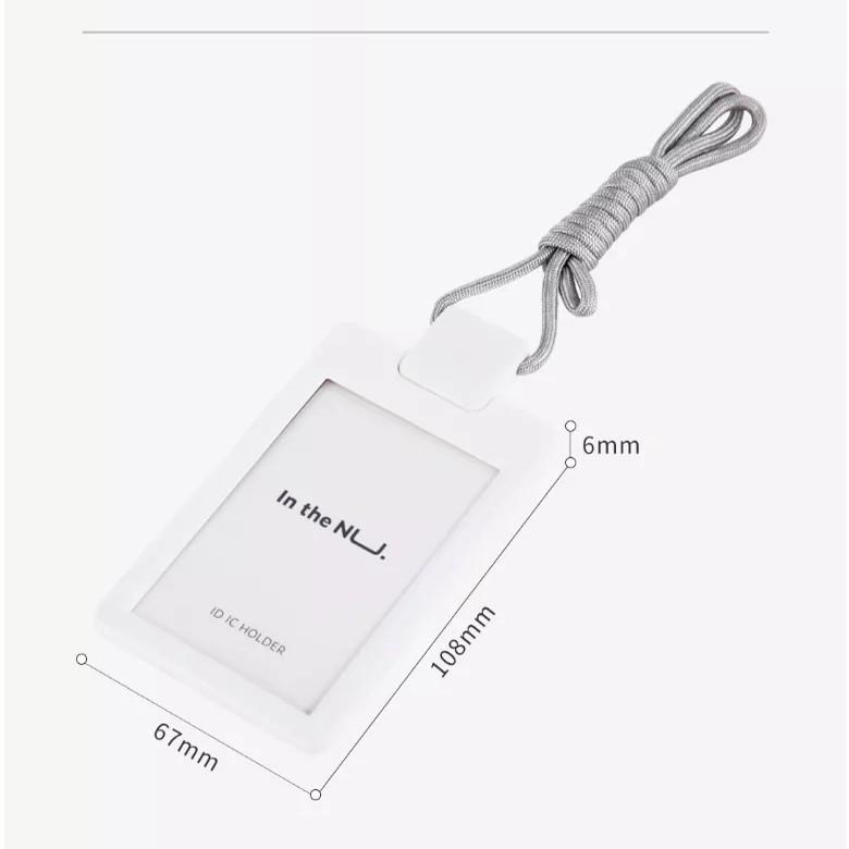 NUSIGN Bao đựng thẻ ID IC NS126 phối dây đeo bằng chất liệu nylon tiện dụng cho nhân viên