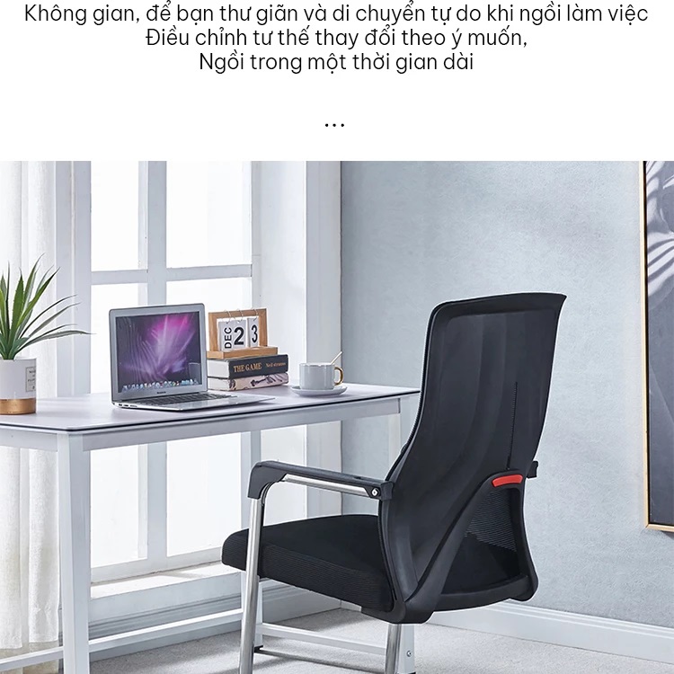 Ghế Văn Phòng Cao Cấp, Thiết Kế Tựa Lưng Thoải Mái GH03