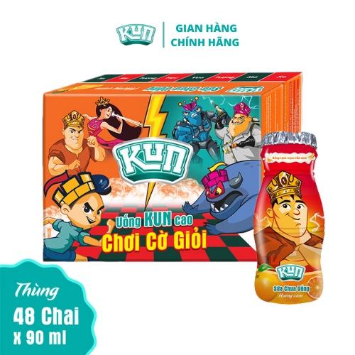 Kun sữa chua uống chai vị cam thùng 48 chai x 85ml