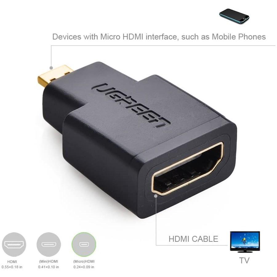 Đầu chuyển Micro HDMI sang HDMI Ugreen 20106 chính hãng - Hàng Chính Hãng