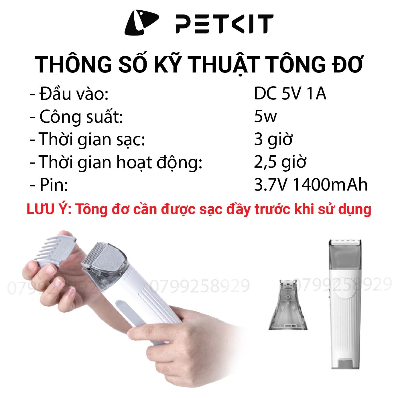 Máy Cắt, Tỉa, Hút Bụi Lông Chó Mèo, Thú Cưng Petkit 5 in 1 Đa Công Dụng