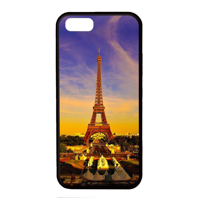 Ốp lưng dành cho điện thoại Iphone 5/5s Tháp Eiffel Hoàng Hôn