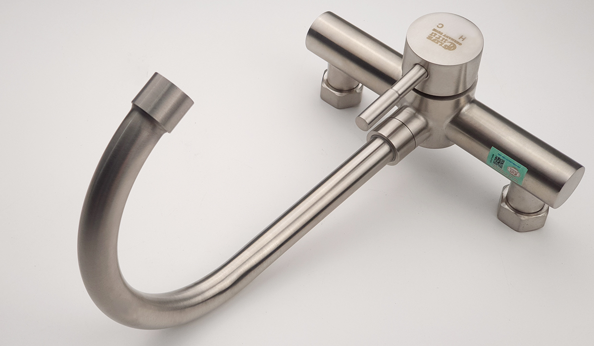 Vòi rửa chén nóng lạnh âm tường Inox SUS 304 Eurolife EL-T018AT