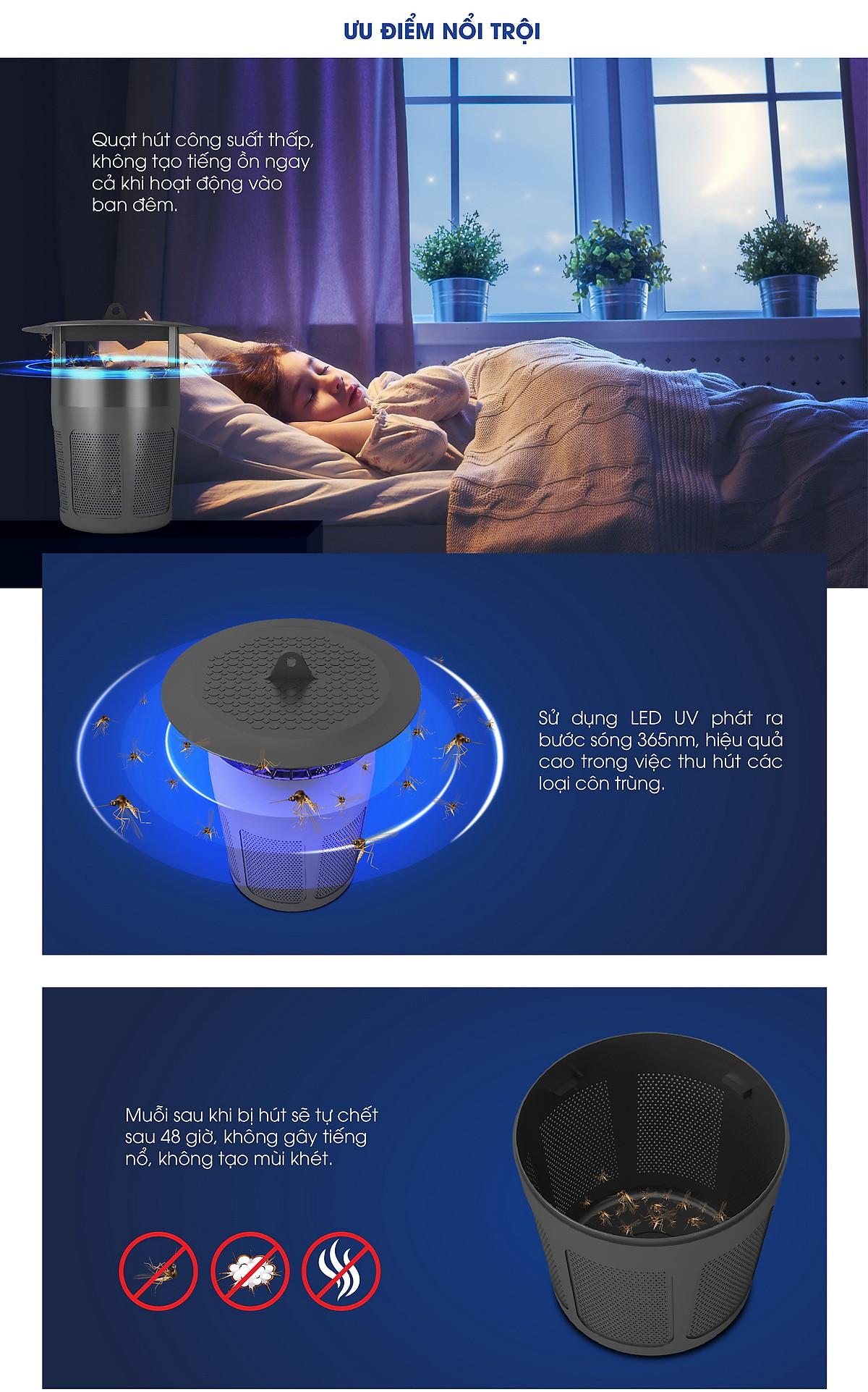 Đèn bắt muỗi Rạng Đông DBM01 5W - Chính Hãng