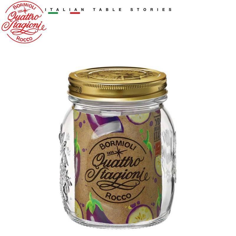 Hũ thủy tinh Italy nắp thiếc Quattro 500ml, 700ml