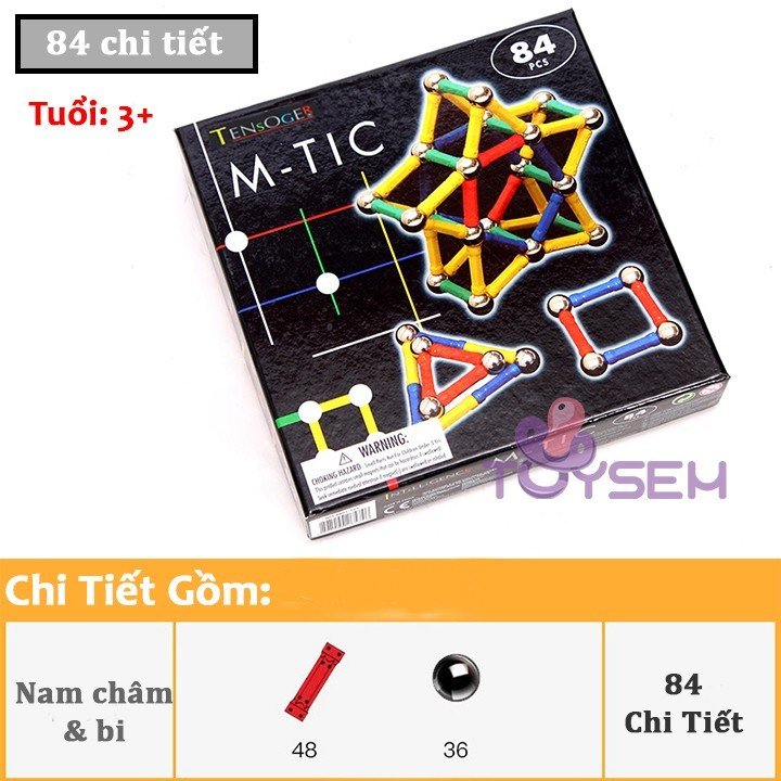 Đồ chơi trẻ em xếp hình lắp ghép nam châm sáng tạo dành cho bé từ 5 tuổi - Quà tặng sinh nhật cho bé